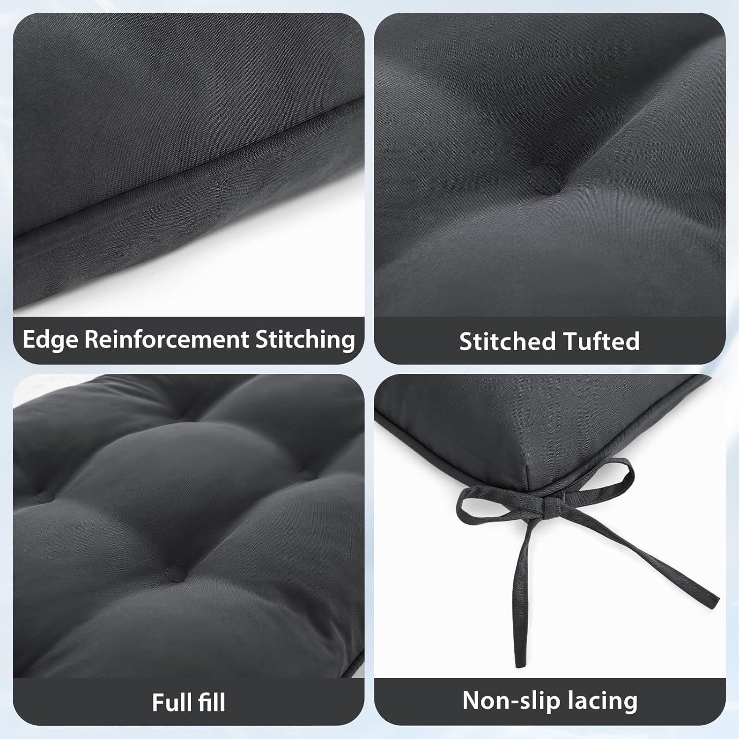 4" Thick Outdoor Bench Cushion 59x18x4 Inch, Waterproof Patio Furniture Cushions, Bench Seat Cushion for Porch Swing, Window, Indoor