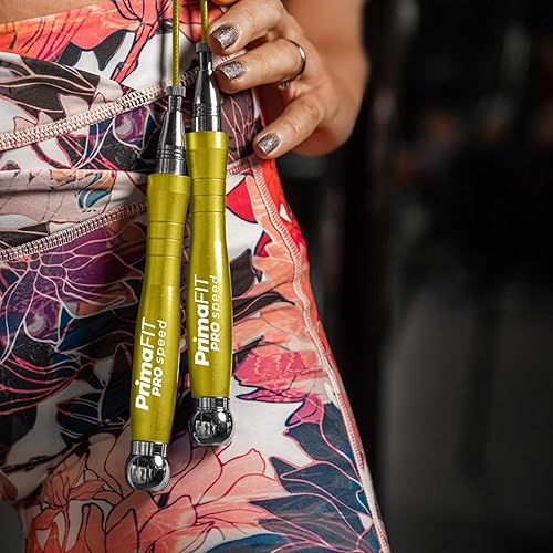 Miniatura 9 de PrimaFIT Jump Rope Pro Speed Skipping Rope Adjustable Adult Jumping Rope Weighted Aluminium Handles for Double Dutch Boxing Workout Crossfit