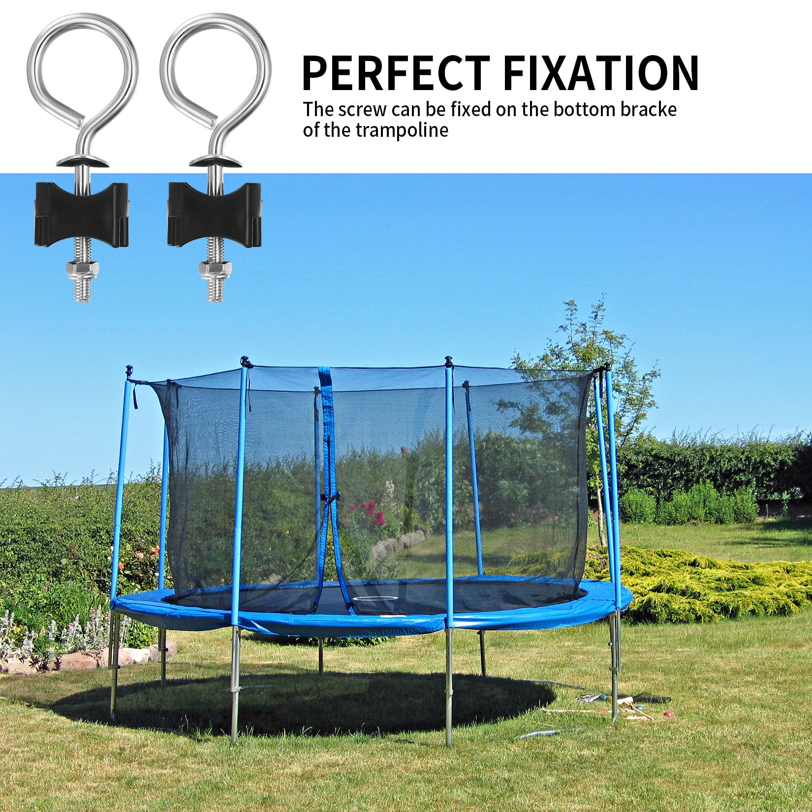 SHACHENH 12 pz. Kit di Viti per Trampolino, Ricambi per Trampolino, Viti per Trampolino, Accessori per Trampolino, Viti per Fissaggio Trampolino per Trampolini Grandi e Piccoli