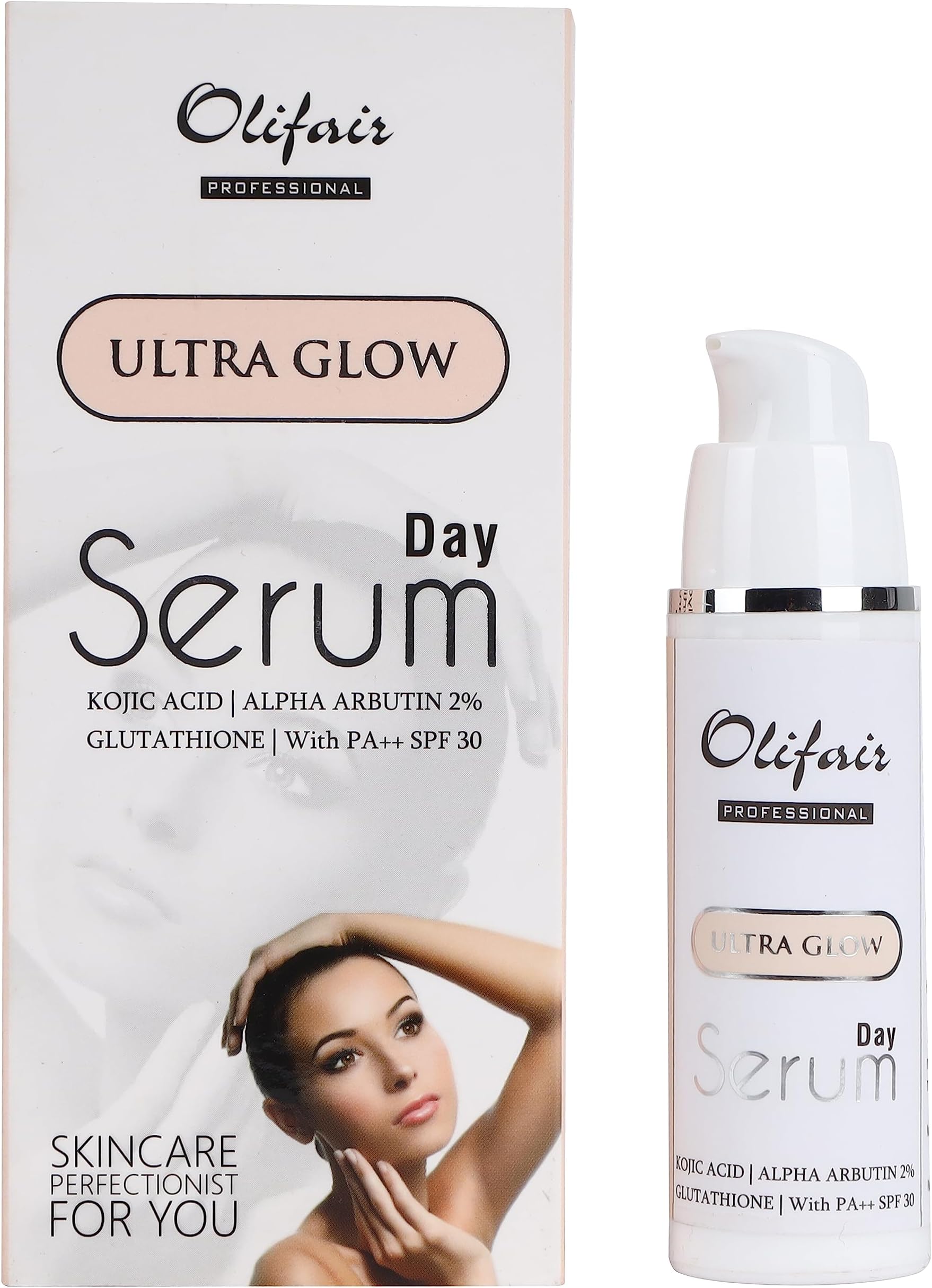 Olifair Olifar Ultra Glow Day Serum with Kojic Acid, Alpha Arbutin and Glutathione and PA++ SPF30 (30 ml)