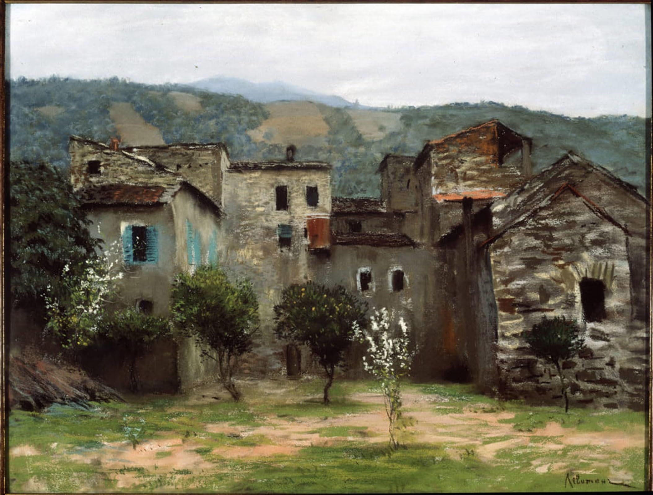 SERENDIPITP Vintage Wall Art Canvas Nordic Poster Canvas Print Picture Near Bordighera in Northern Italy by Isaak Ilyich Levitan Wall Art Poster for Home Decor 60x90cm