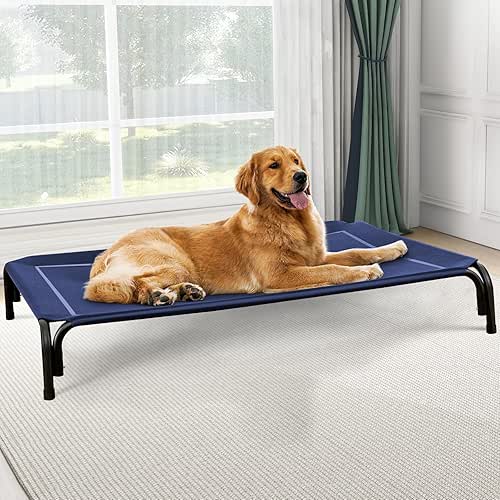 Czpalo Elevated Dog Bed, Raised Outdoor Dog Bed for Large