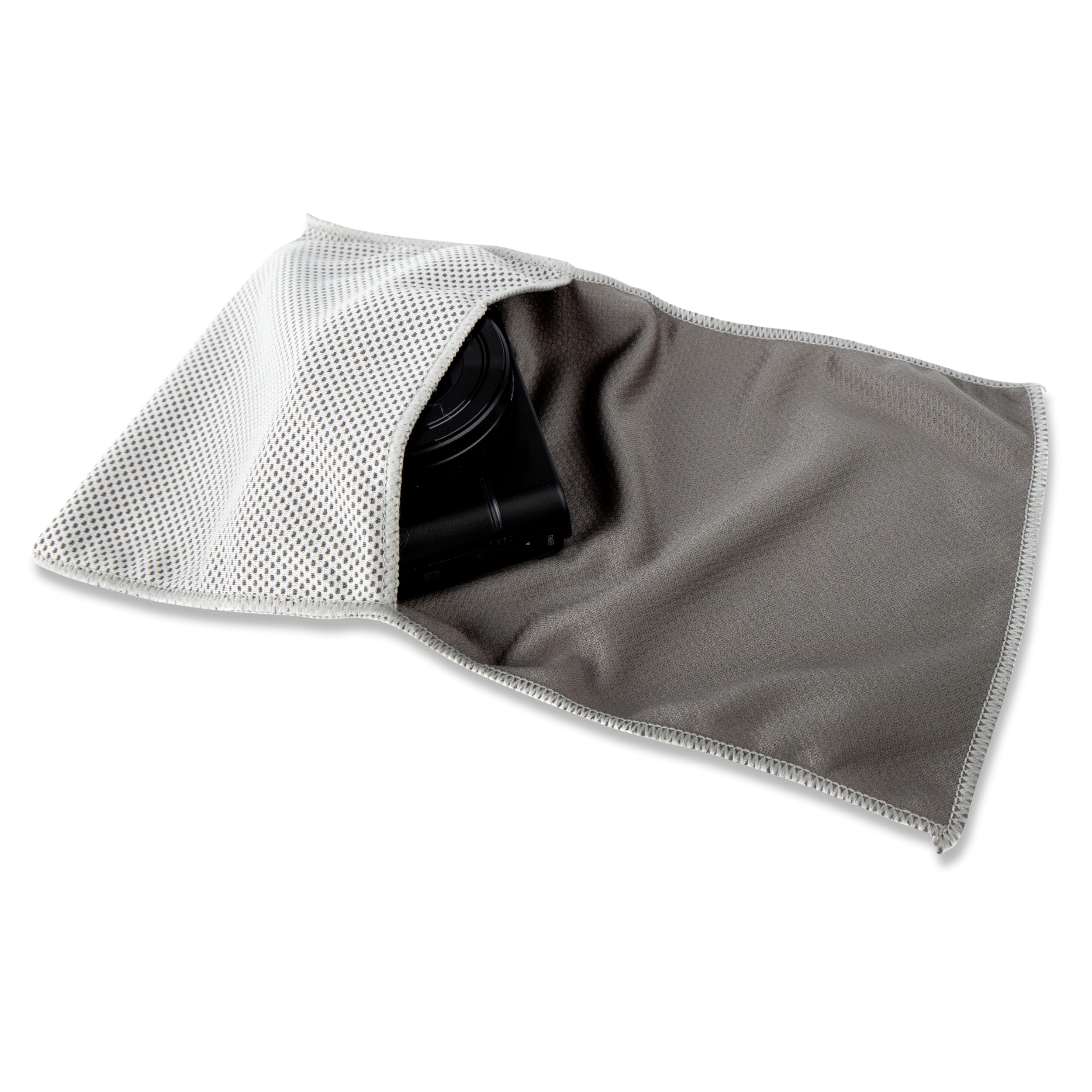 Pochette pour Appareil Photo LENS-AID, Sac pour Reflex Numérique, Gris, M (19 x 16 cm)