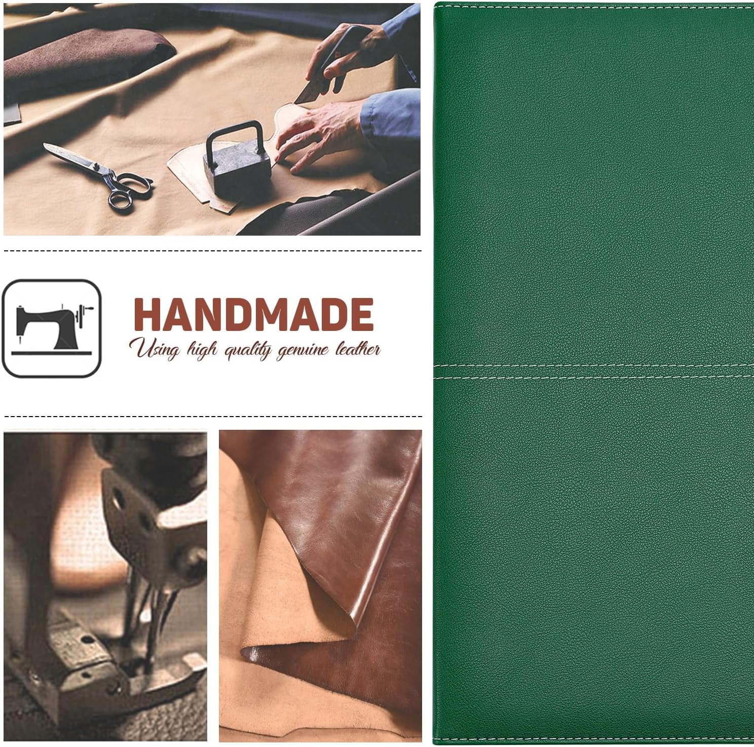 Toplive Padfolio 3 Ring Binder Organizer Business Portfolio Folder for Women, A4/ Letter Size PU Leather Portfolio Padfolio for Interview Conference Presentation, Dark Green