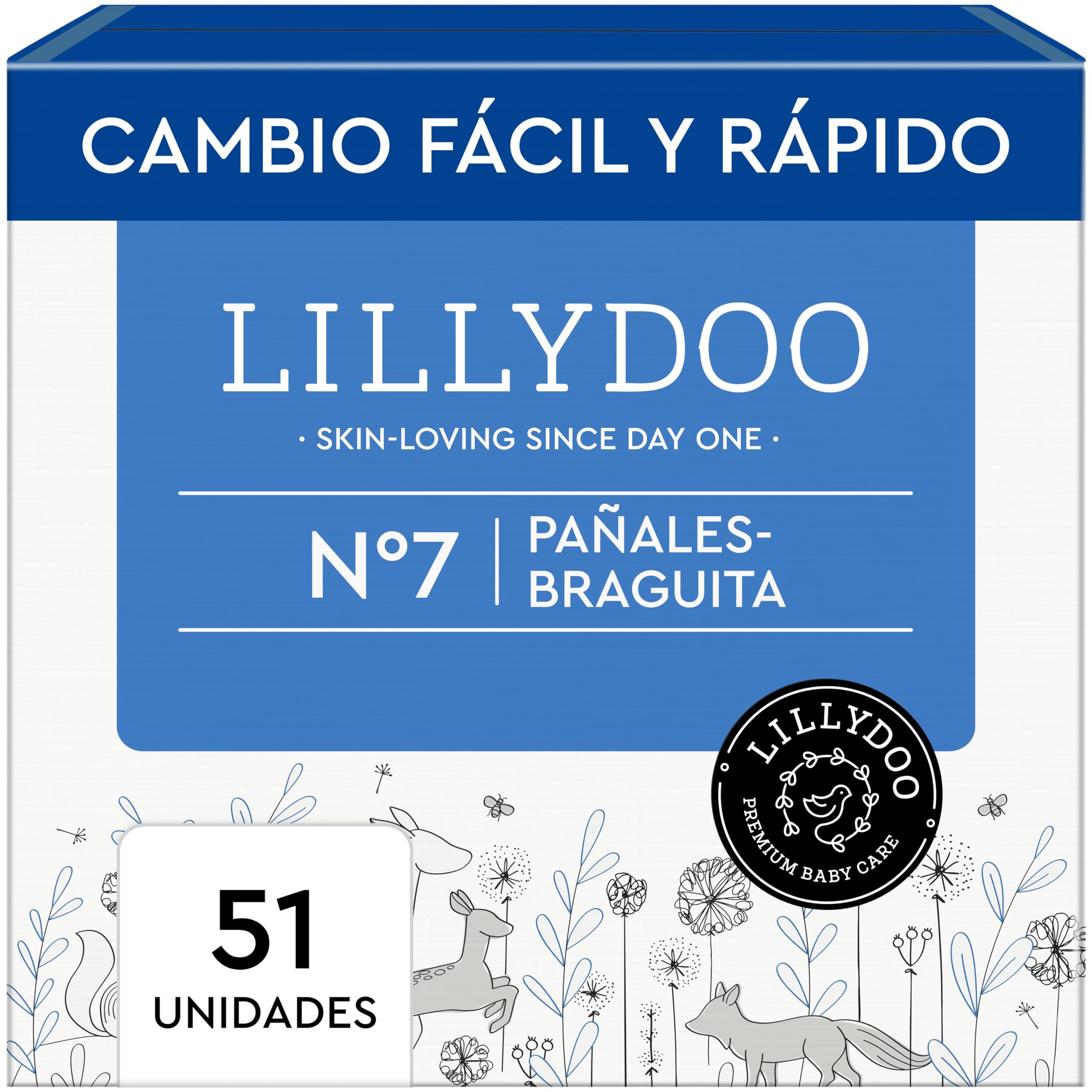 Pañales-braguita LILLYDOO - talla 8 (17+ kg), caja mensual (90 unidades), protección contra fugas, delicados con la piel, suaves, sin perfumes ni lociones, dermatológicamente testados — view 12