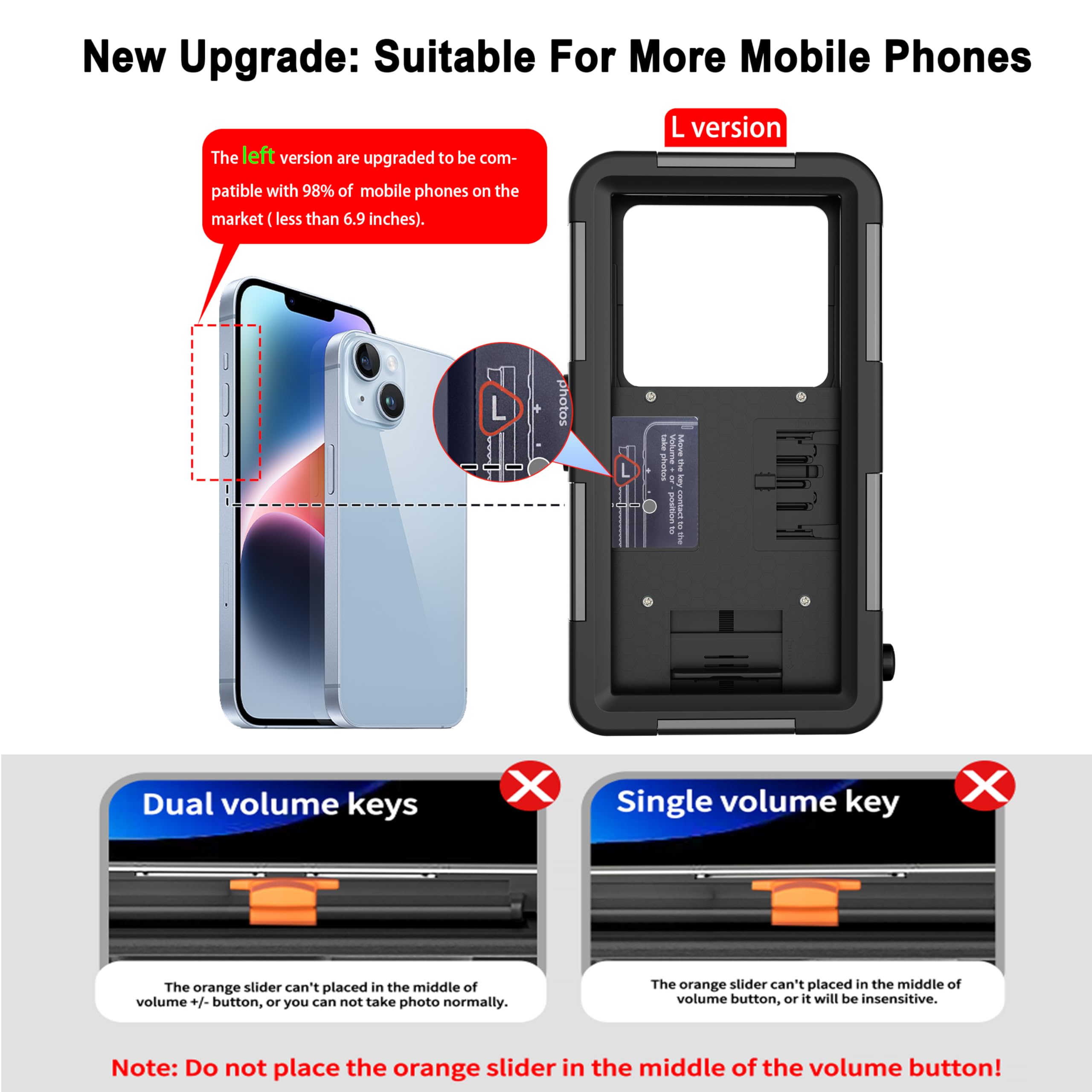 Saupsitnz Diving Waterproof Phone Case, 2025 Professional Diving Outdoor Swimming Snorkeling Surfing Underwater Photo Video Housing for iPhone 16 Pro Max/16 Pro etc. Smartphones (Black)