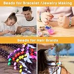 1000 Pcs Pony Beads Bulk - Plastic Bracelet Beads Sukh 6x9mm Pony Bead for Bracelets Making Multi-Colored Bracelet Bead for Hair Braiding,DIY Crafts,Necklace,Key Chains and Ornaments Decorations