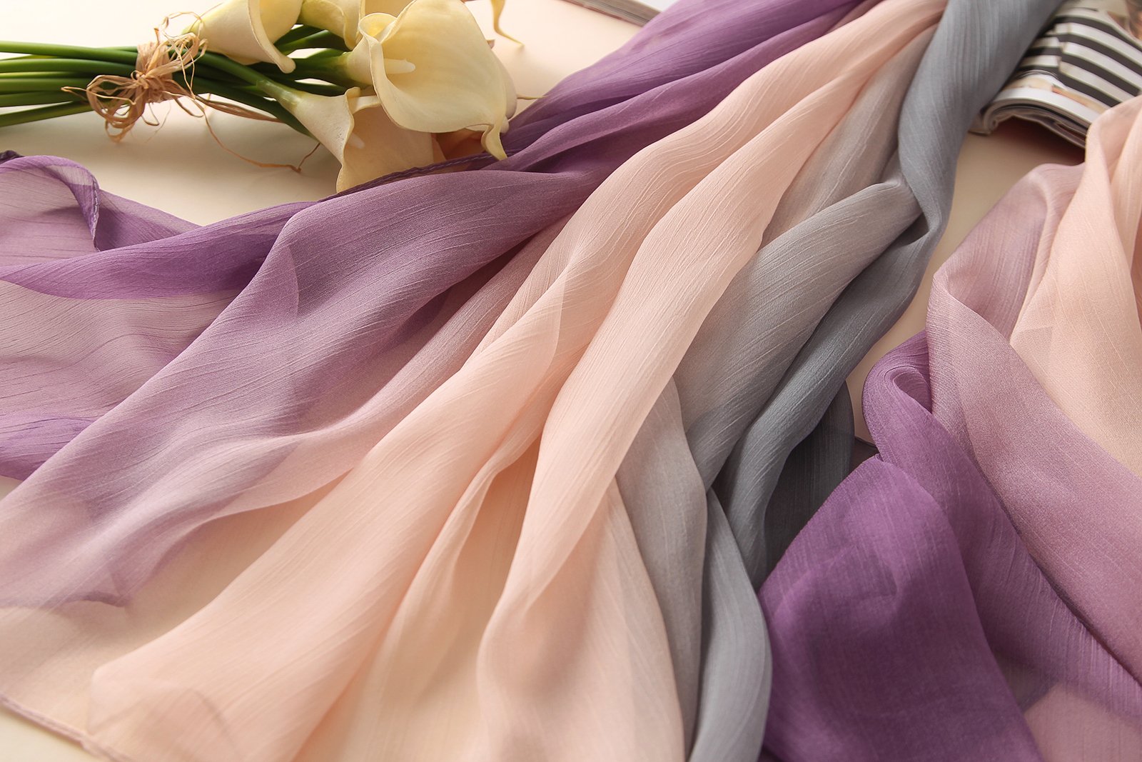 YFZYT Donne Lungo Moda Morbida Sciarpa dell'involucro Signore Sunscreen Voile Sciarpa Sheer per Abiti da sera, Matrimoni, Feste, Spiaggia