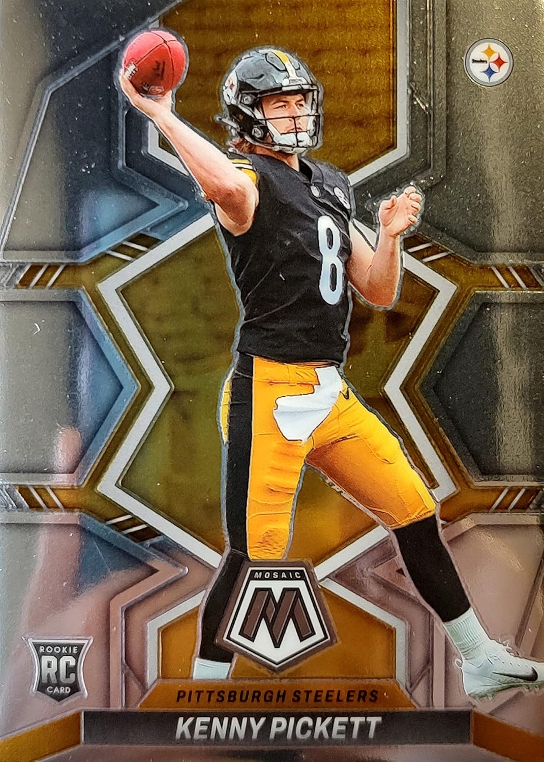2022 Panini Mosaic #301 Kenny Pickett RC Rookie Pittsburgh Steelers NFL Football Trading Card