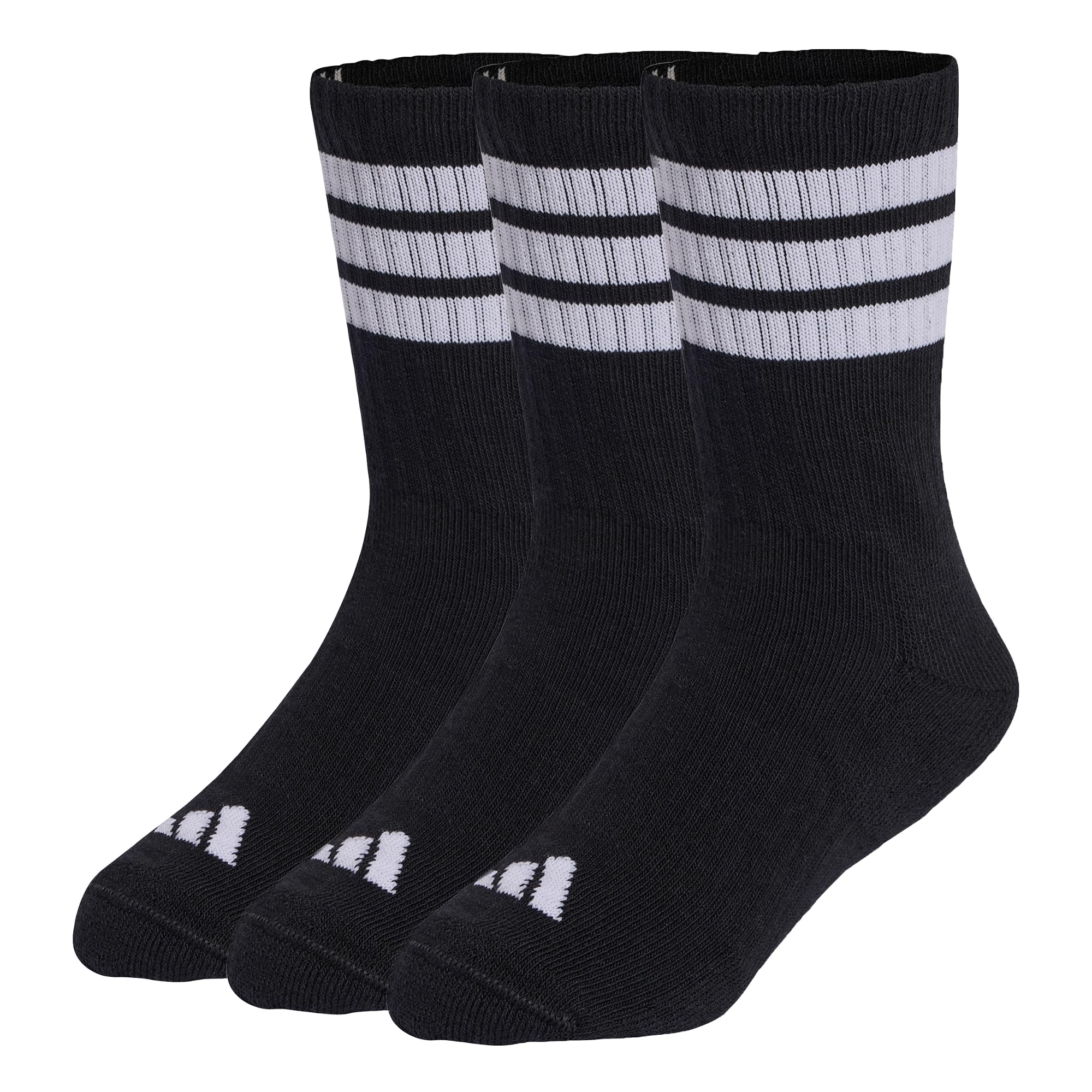 adidas Unisex 3STRIPES CUSHIONED SPORTSWEAR CREW SOCKS 3 PAIR PACK XS