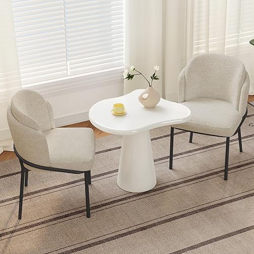 Miniatura 3 de Cloud - Mesa auxiliar alta, moderna mesa auxiliar de pedestal con base cónica, mesa decorativa pequeña para sala de estar o sofá, 23.6 pulgadas