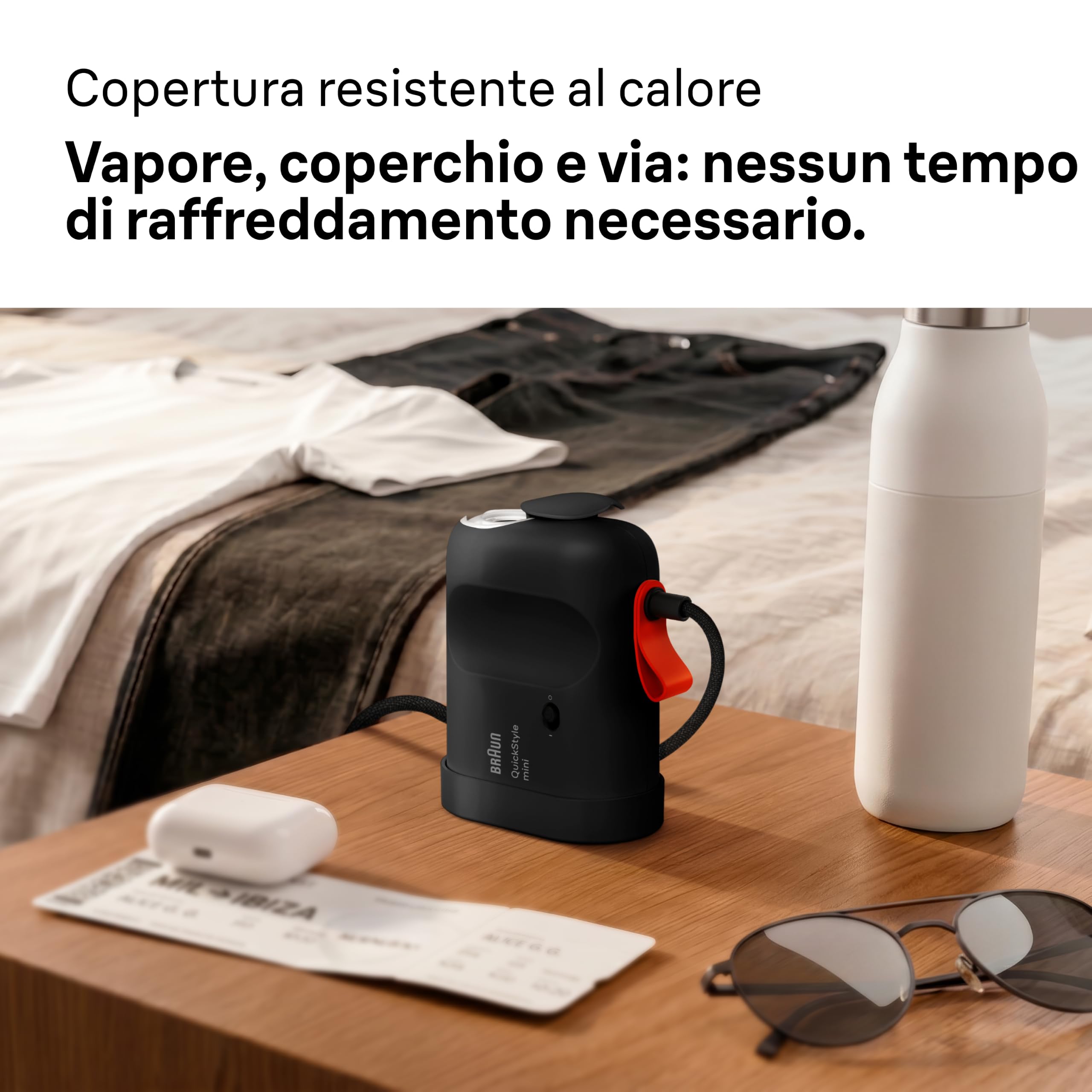 Braun QuickStyle mini - Ferro da Stiro Verticale, Vapore 20 G/min, Nero
