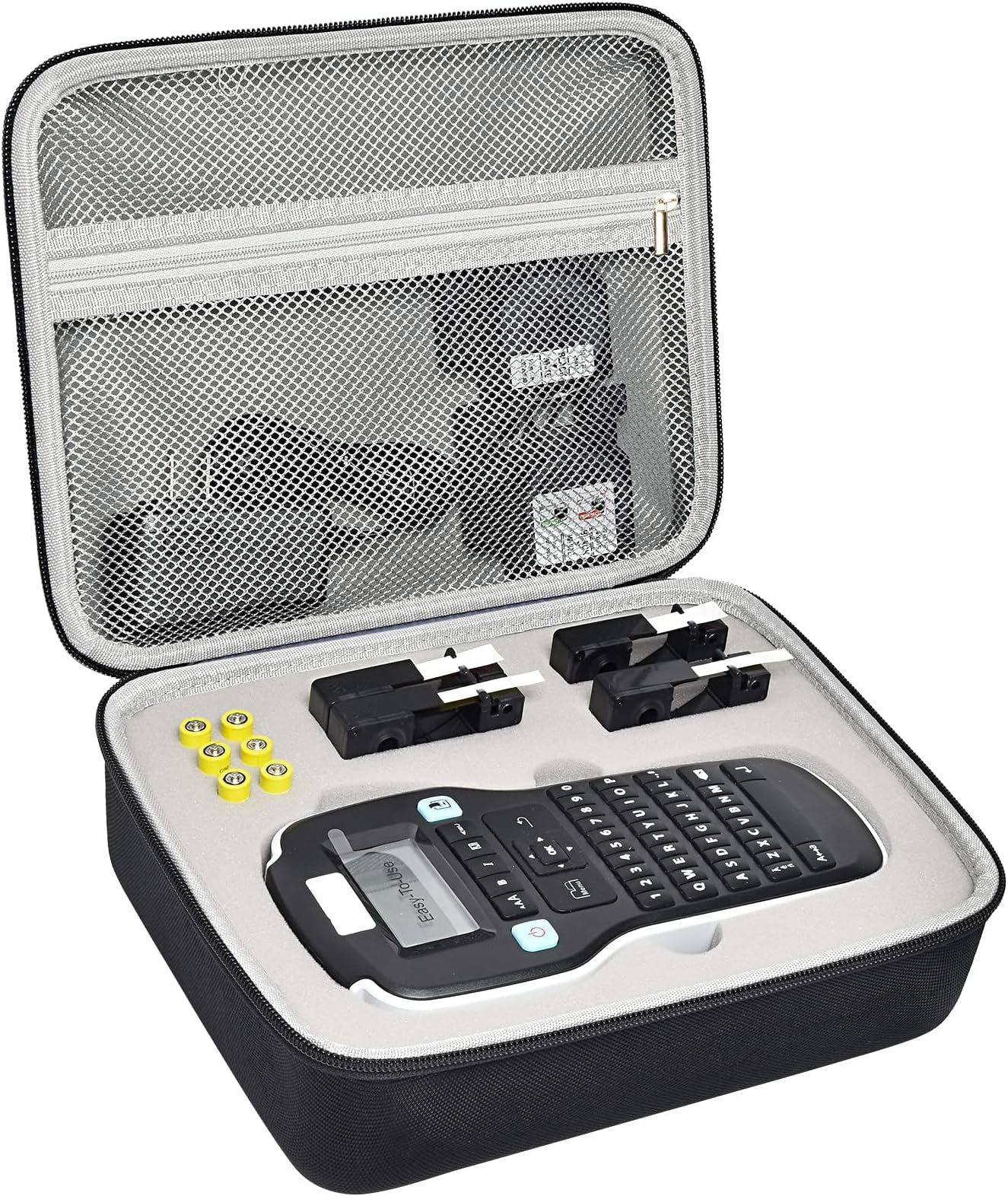 Case Compatible with DYMO Label Maker LabelManager 160/280 Portable Label Maker, Tag Printer Storage Organizer for AC Adapter, Tape Cartirdges and More Accessories(Box Only) Gray