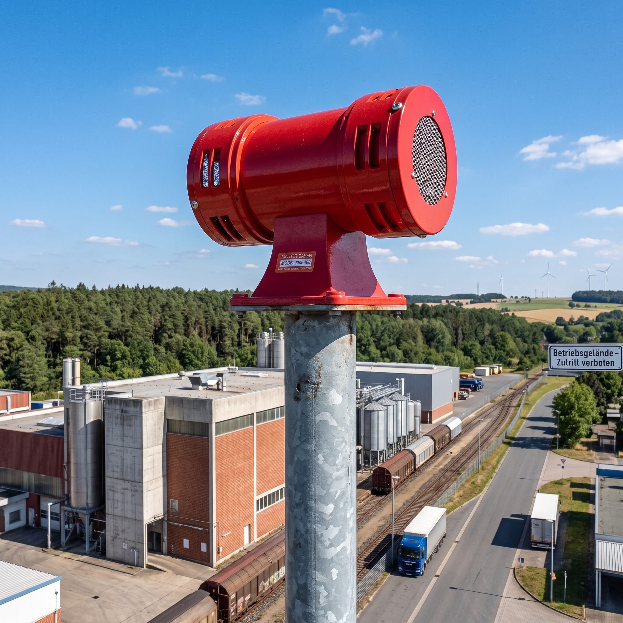 Sirena eléctrica de 150 dB, motor eléctrico, para fábricas de aeropuertos, minas, forestales, granjas