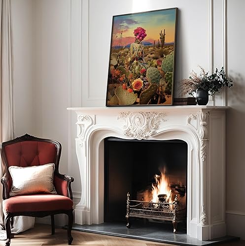 Miniatura 4 de Poster Master Póster del desierto – Impresión de flores retro – Arte creativo surrealista – Estilo moderno – Ilustración de cactus – Obra de arte