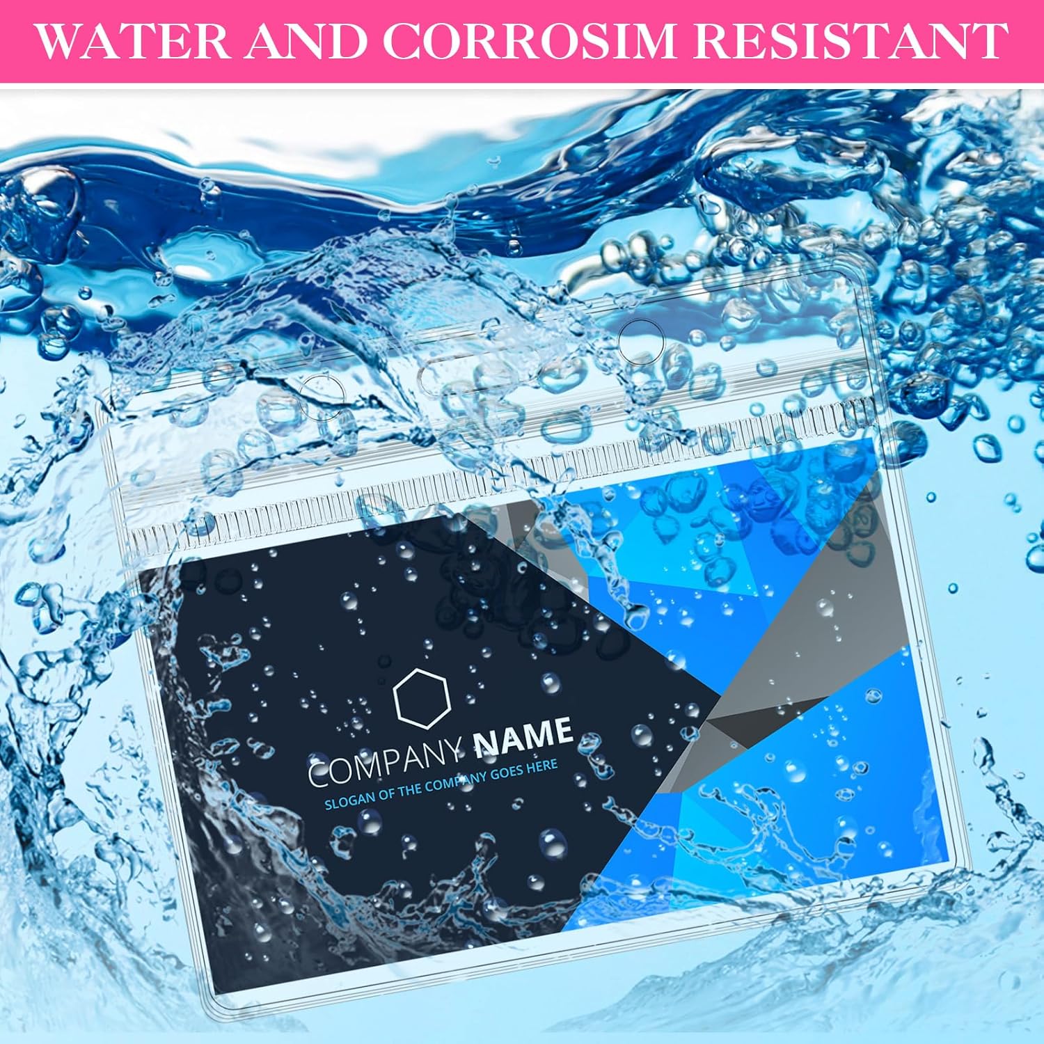 Marspark 50 Sets Clear Name Tags with Lanyard, Lanyards for ID Badges Reusable Strap with ID Holder Plastic Name Badges for Adults Business School Church Conference (Pink) - Image 4