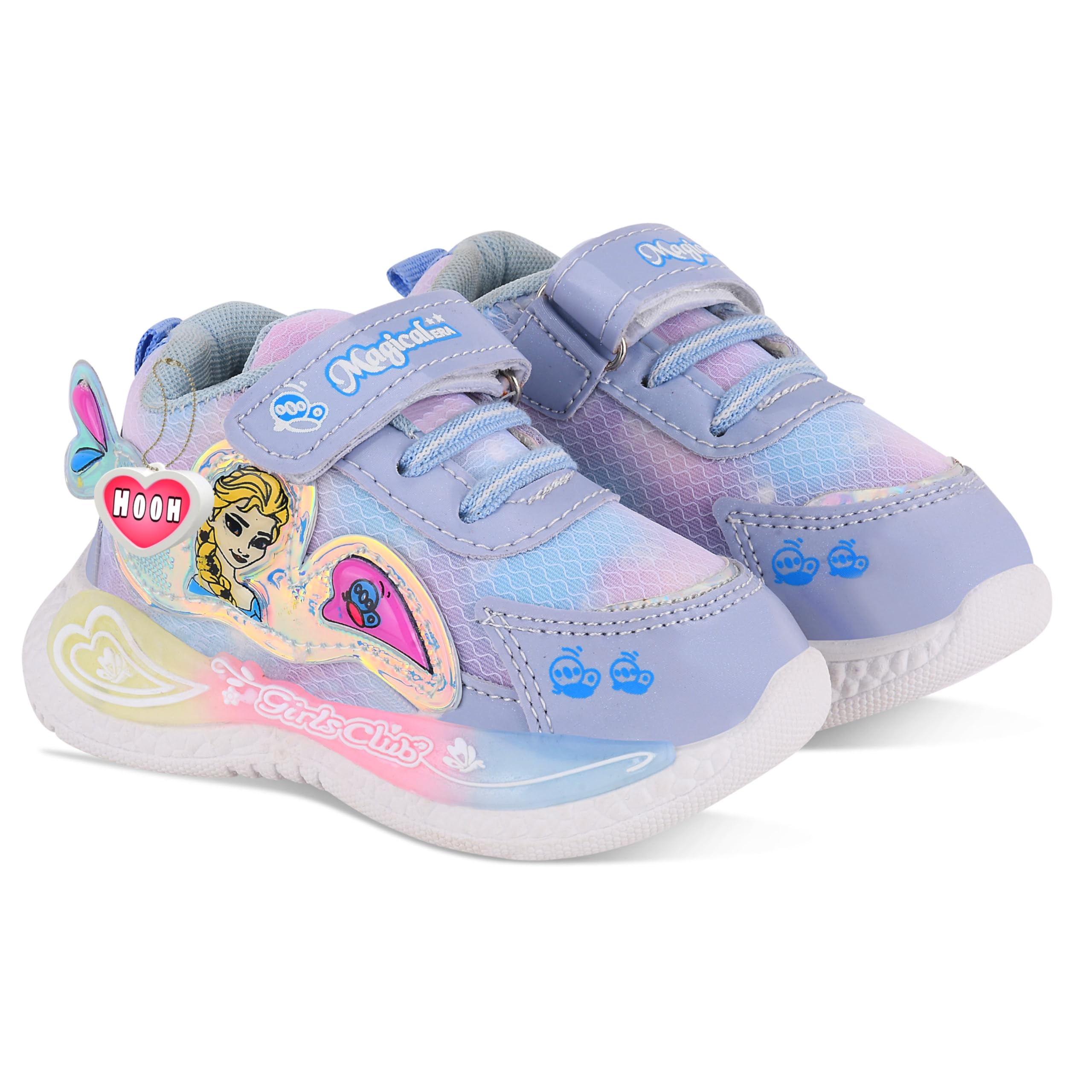 HOOH-Now comfort in Fashion Kids Unisex Amazing Designer Sneakers for 12 Months to 15 Years of Kid (Lavender, UK Footwear Size System, Little Kid, Numeric, Medium, 11) 2