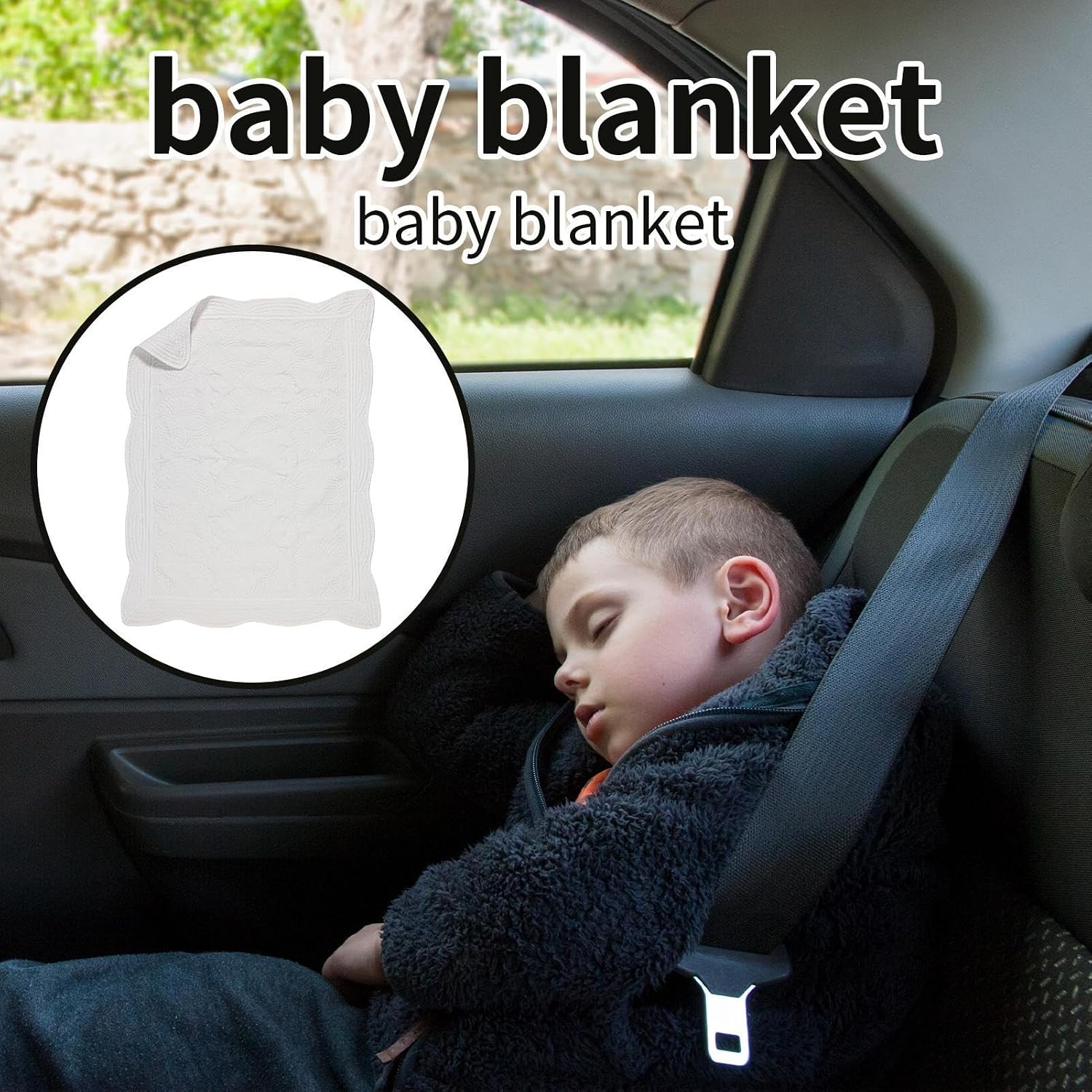 Infant Blanket Foldable, Machine-Washable, Crib Quilt, Swaddling Wrap