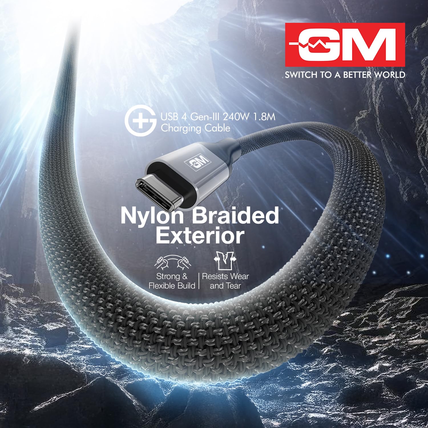 GM G+ USB-C Cable: 40Gbps, 240W PD, 8K -5 GM G+ USB-C Cable: 40Gbps, 240W PD, 8K -5