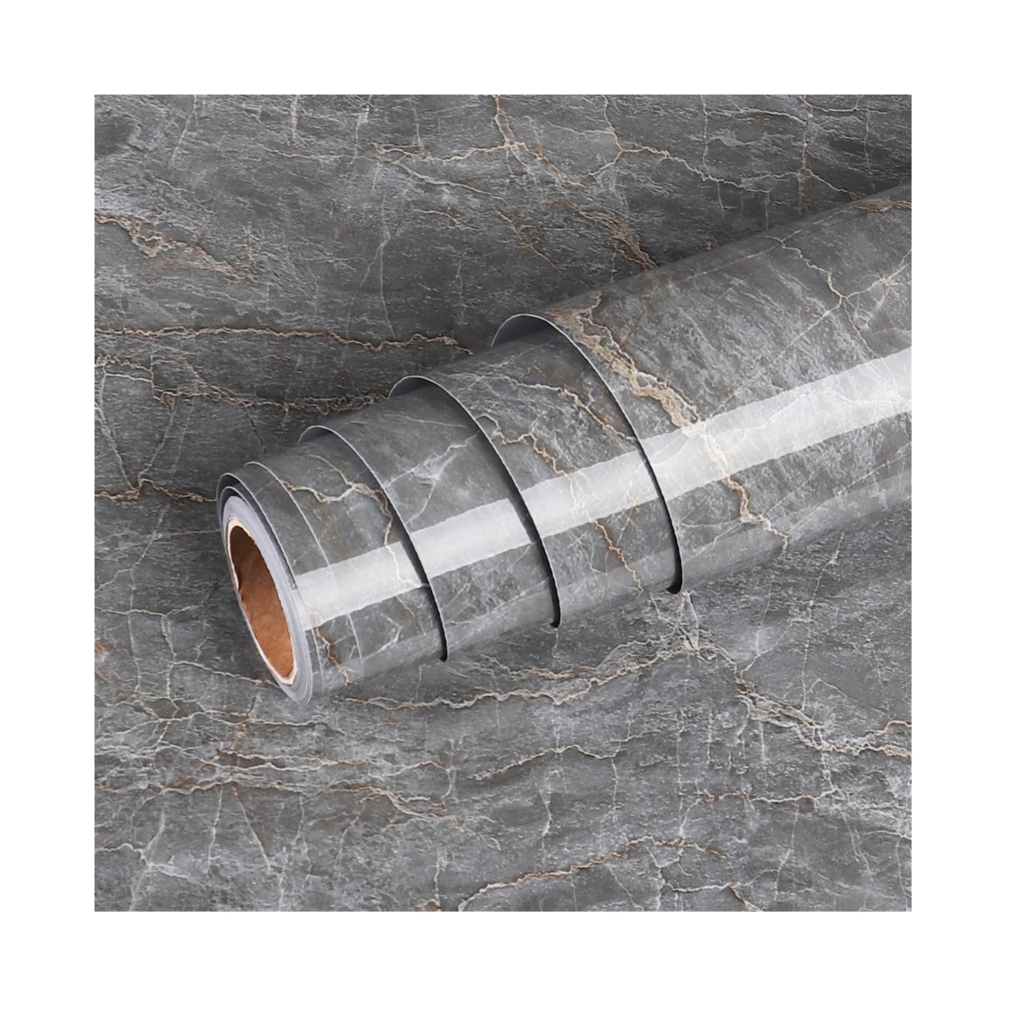 Foelanne Color1 Back Self Adhesive Wallpaper, Pvc Marble Self-Adhesive Paper Heat Kitchen Furniture Multiple Sizes(,60Cmx200cm)