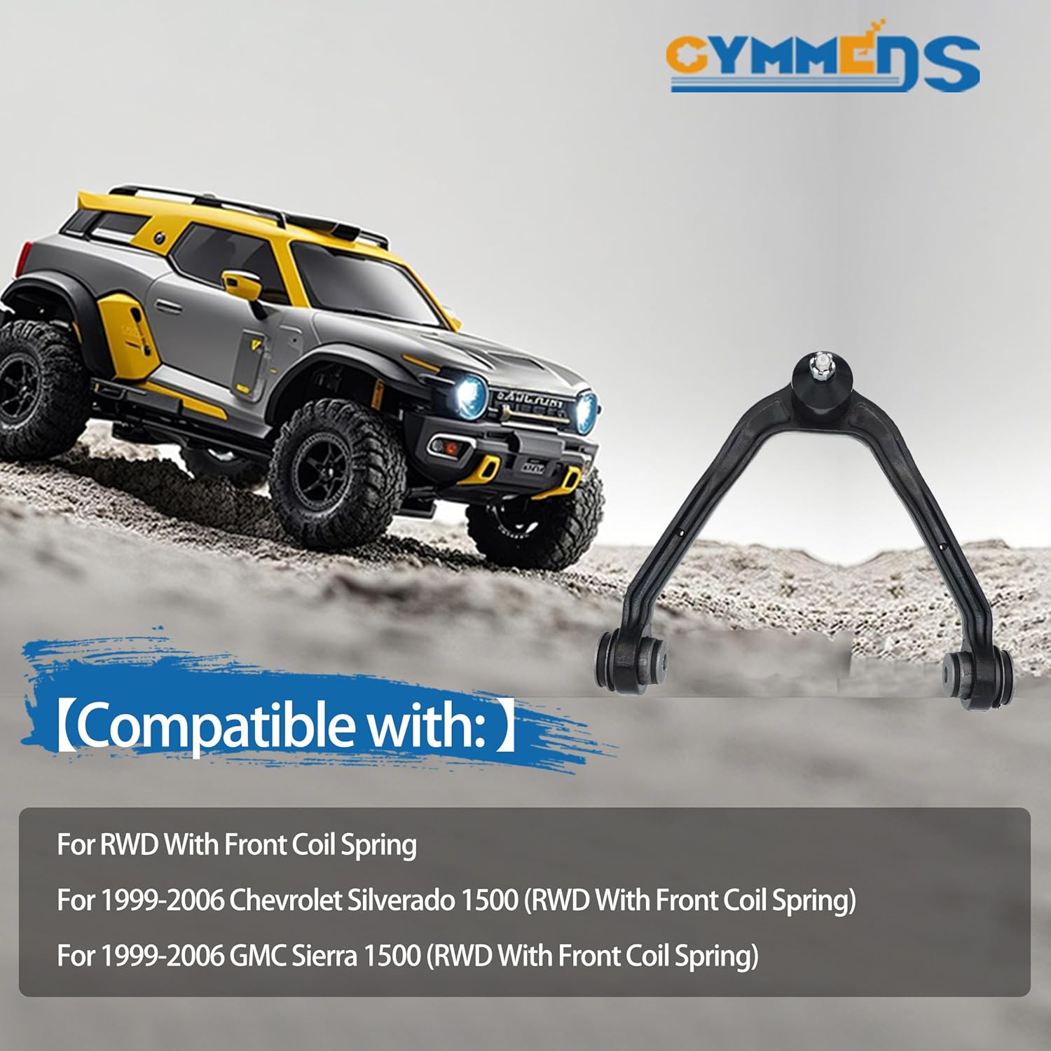 Front Upper Control Arms with Lower Ball Joint Left and Right Suspension Kit for 1999 2000 2001 2002 2003 2004 2005 2006 Chevrolet Silverado 1500 GMC Sierra 1500 RWD Models-10 pcs