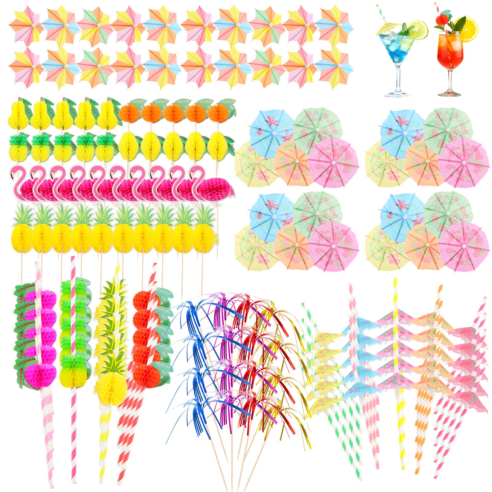 160PCS Cocktail Sticks Cocktail Accessories Cocktail Decorations Party Set