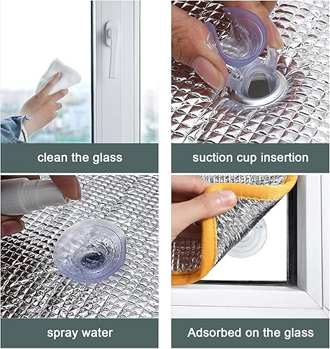 Miniatura 9 de Película de ventana 100% opaca, película reflectante de aislamiento térmico, película aislante de papel de aluminio doble, película de privacidad