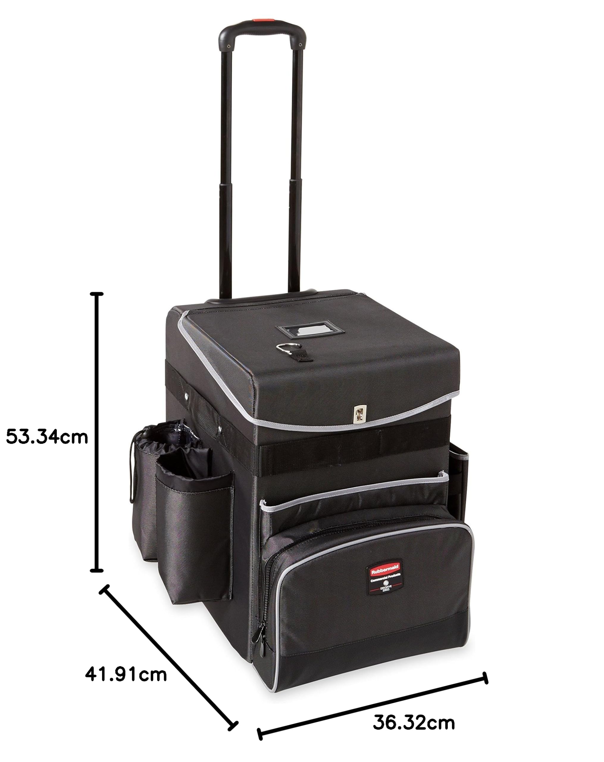 Rubbermaid Commercial Products Executive Quick Cart | Servicewagen zur Reinigung mit Rollen | Dunkelgrau, M