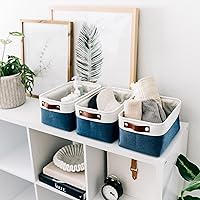 Vista 72 de OrganiHaus Narrow Storage Bins 15x06in, Small Closet Bins for Shelves, Bathroom Storage Baskets for Shelves, Narrow Baskets, Fabric Organizer with