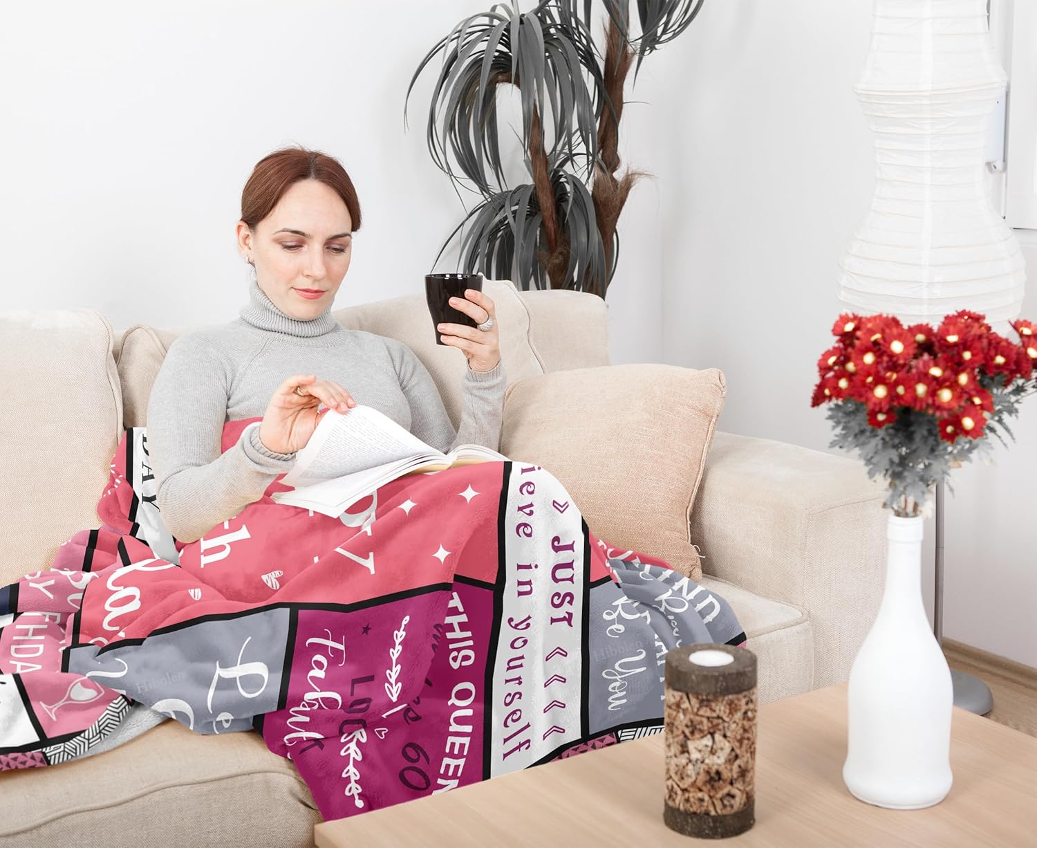 60th Birthday Gifts for Women, 60th Birthday Decorations for Woman, Best Gifts for 60th Birthday, Cool 60th Birthday Gifts, 1966 Birthday Gifts Blanket 50"x60", 60 Year Old Birthday Gift Ideas - Image 3