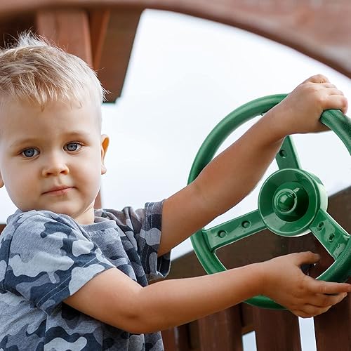 Miniatura 3 de Juego de 6 volantes de plástico para parque infantil, juego de volante, juguetes para niños, casa de juegos, accesorios para casa de árbol (juego de
