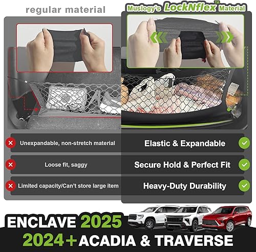 Miniatura 182 de Muslogy Red de carga para maletero estilo sobre compatible con Toyota RAV4 2013-2018, accesorios personalizados, organizador de maletero mejorado