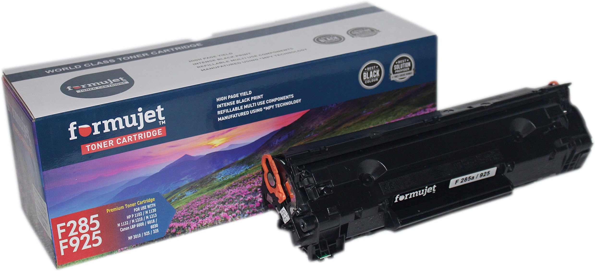 Formujet925 Toner Cartridge, Black, Compatible with Canon LBP6018B, MF3010, imageCLASS LBP6030w, Advanced Chemical Formulation for Enhanced Print Quality, Eco-friendly Toner Composition