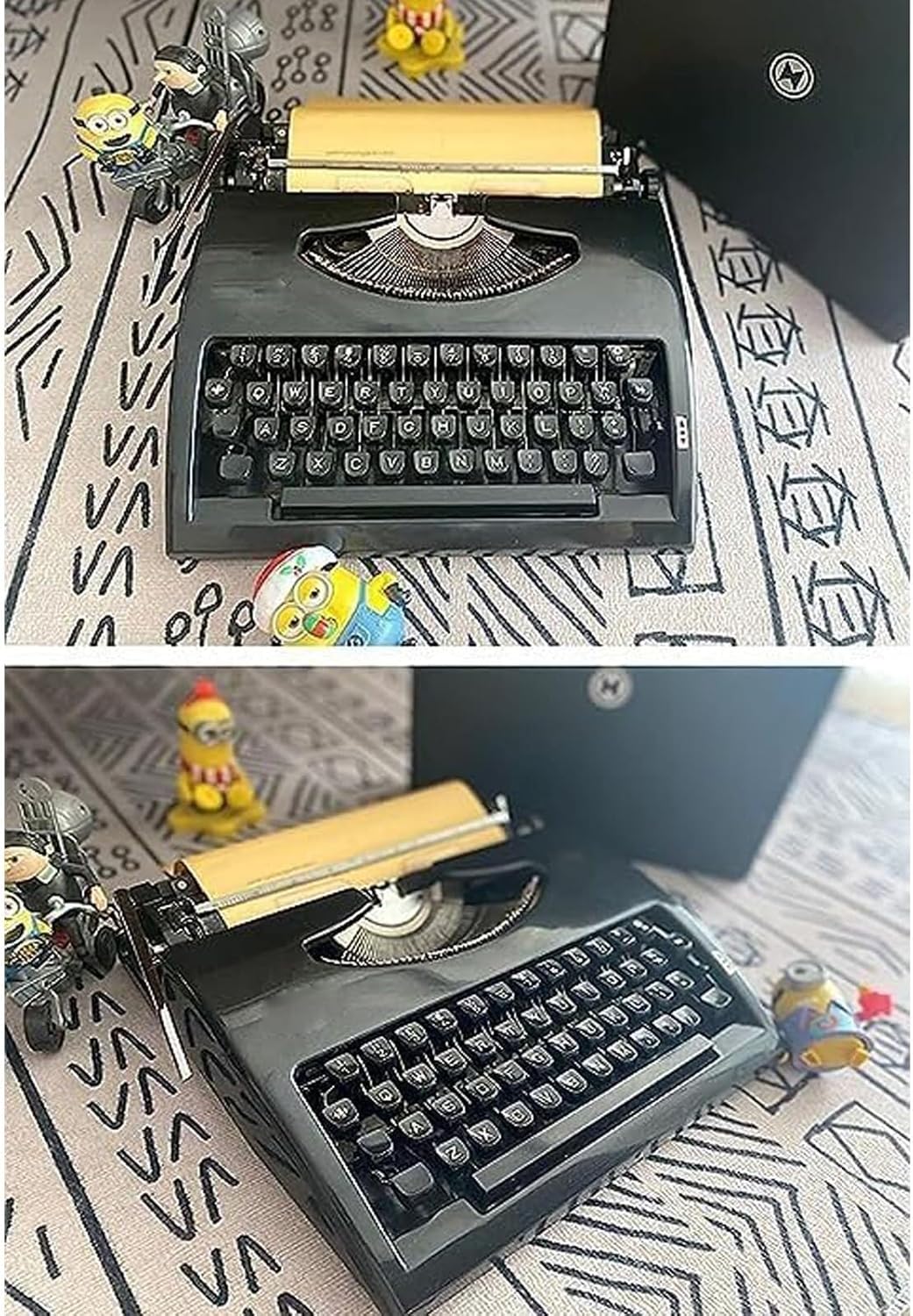 Manual Typewriter Traditional Retro Style, Portable Vintage Mechanical Typewriter for Writing Notes & Letters(Colorfulabs)