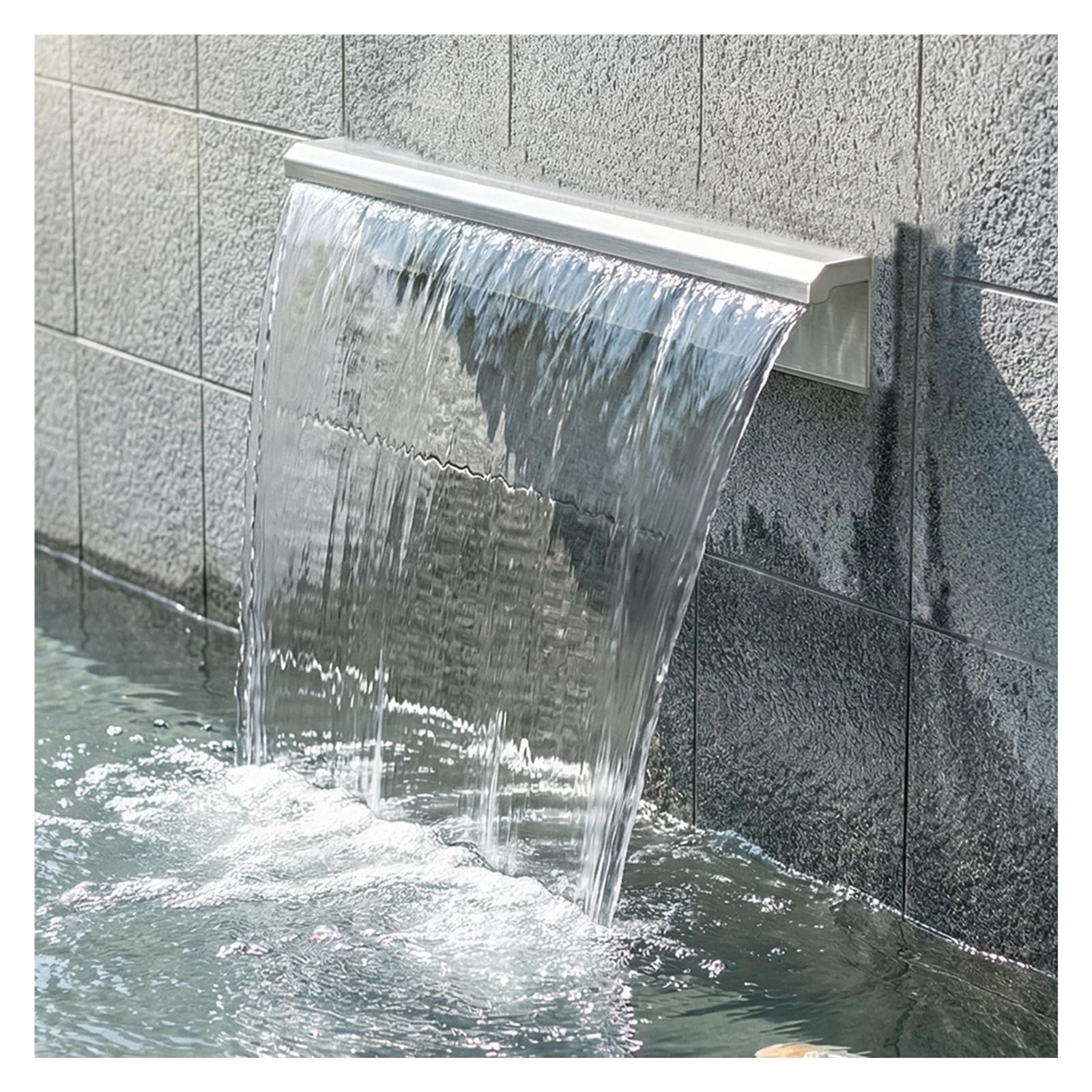 Fontana per piscina e stagno con montaggio a forma di F da 76,2 cm, perfetta per giardini rocciosi e decorazioni per cortili, abbellimento del giardino