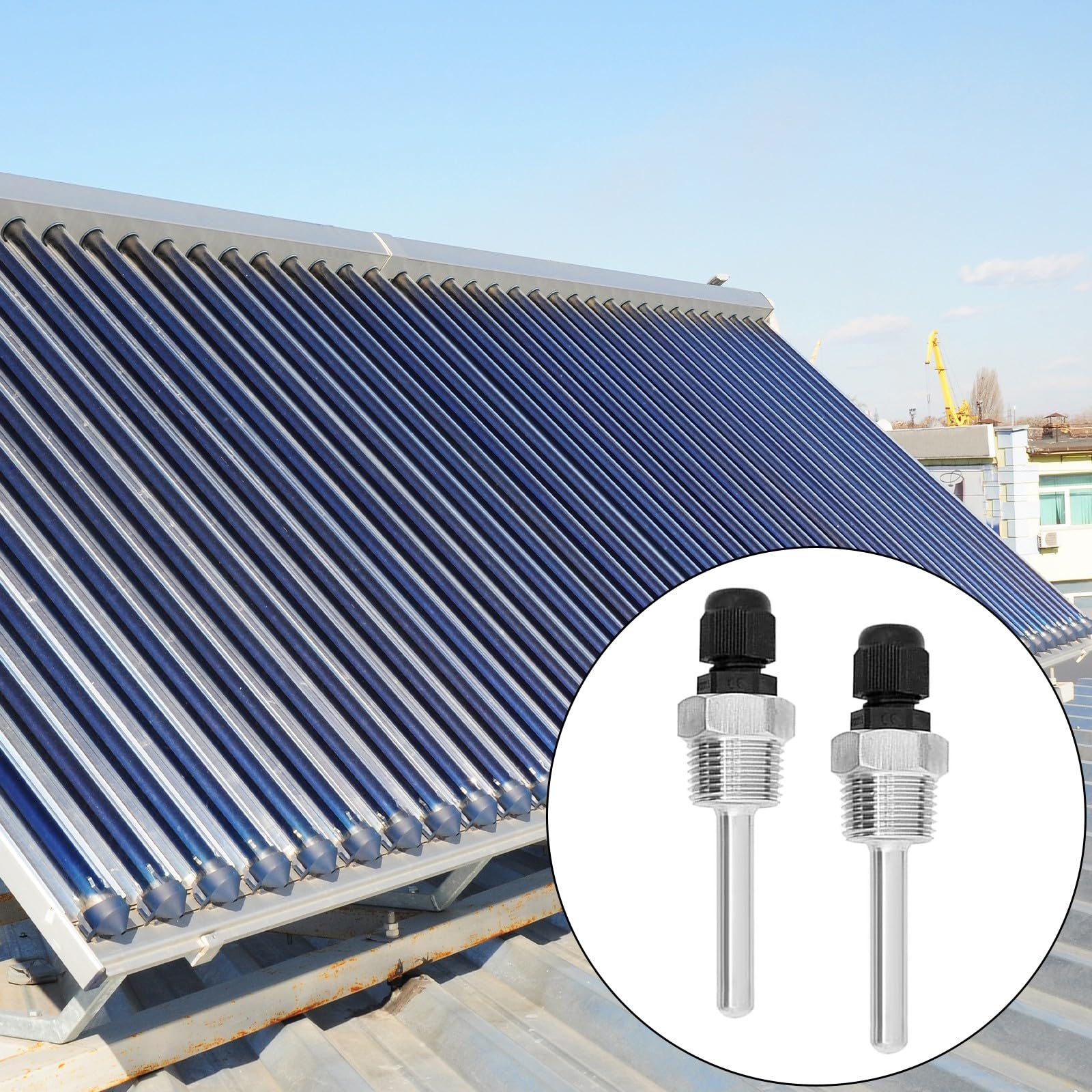 Tauchhülse 1/2" V2A Edelstahl – 8x50 Mm, G1/2-Gewinde, Für Temperatursensor In Heizung & Solar, 2 Stück