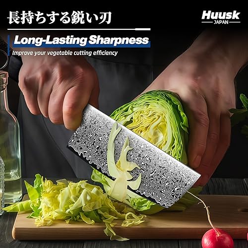 Miniatura 2 de Huusk Damascus Nakir - Juego de cuchillos de cocina japoneses, 2 piezas