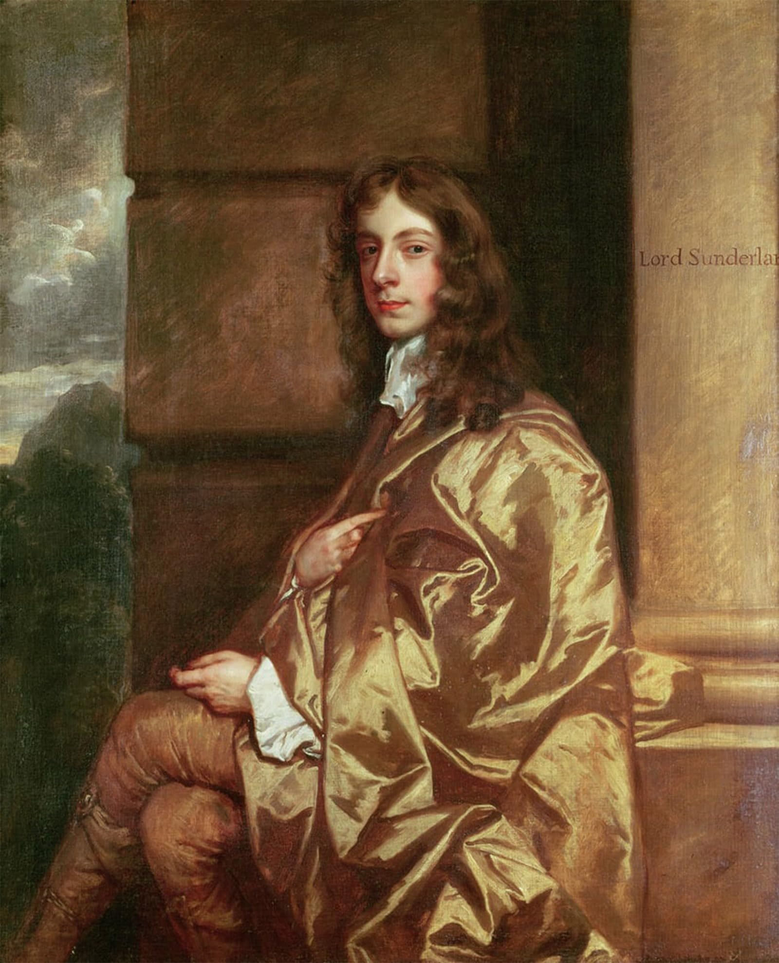 ARTXLXXBN Famous Prints Artwork Pictures Poster Painting Art Portrait of Henry Spencer St Earl of Sunderland by Peter Lely Artwork Landscape Pictures for Home Decor 60x90cm
