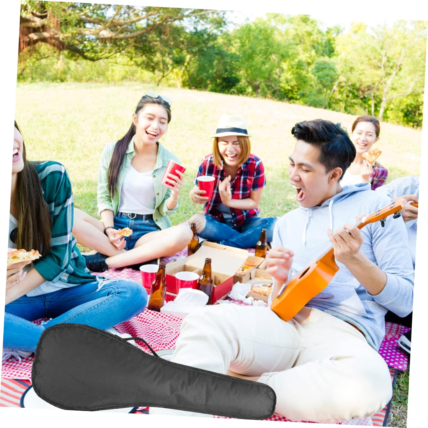 2 Pack Waterproof Oxford Ukulele Bag Case Adjustable Handle image 3