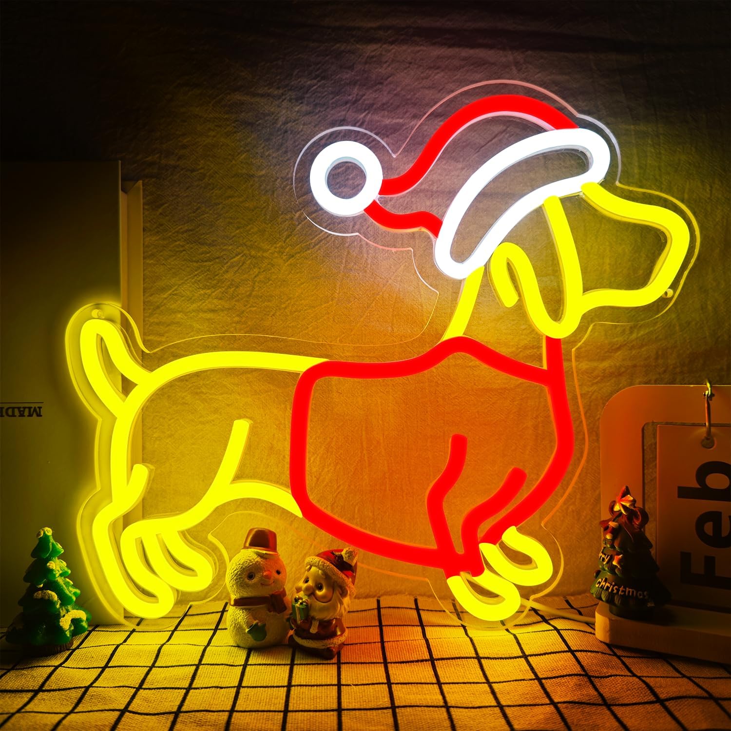 Christmas Dachshund Neon Sign Christmas Neon Light