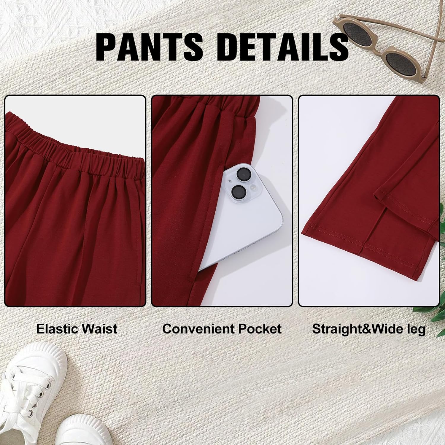 Zupora Girls Fall Outfits 2 Piece Sweatsuit Twist Front Pullover Sweatshirt Wide Leg Sweatpants Tracksuit Kid Clothing Set - Image 7