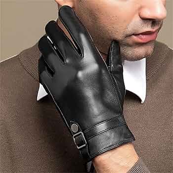 Amazon.co.jp: 男性用革手袋 メンズレザーウィンターレザーグローブ