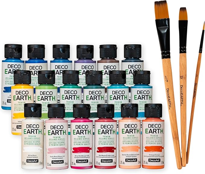 Acrylic Paint and Brushes Set