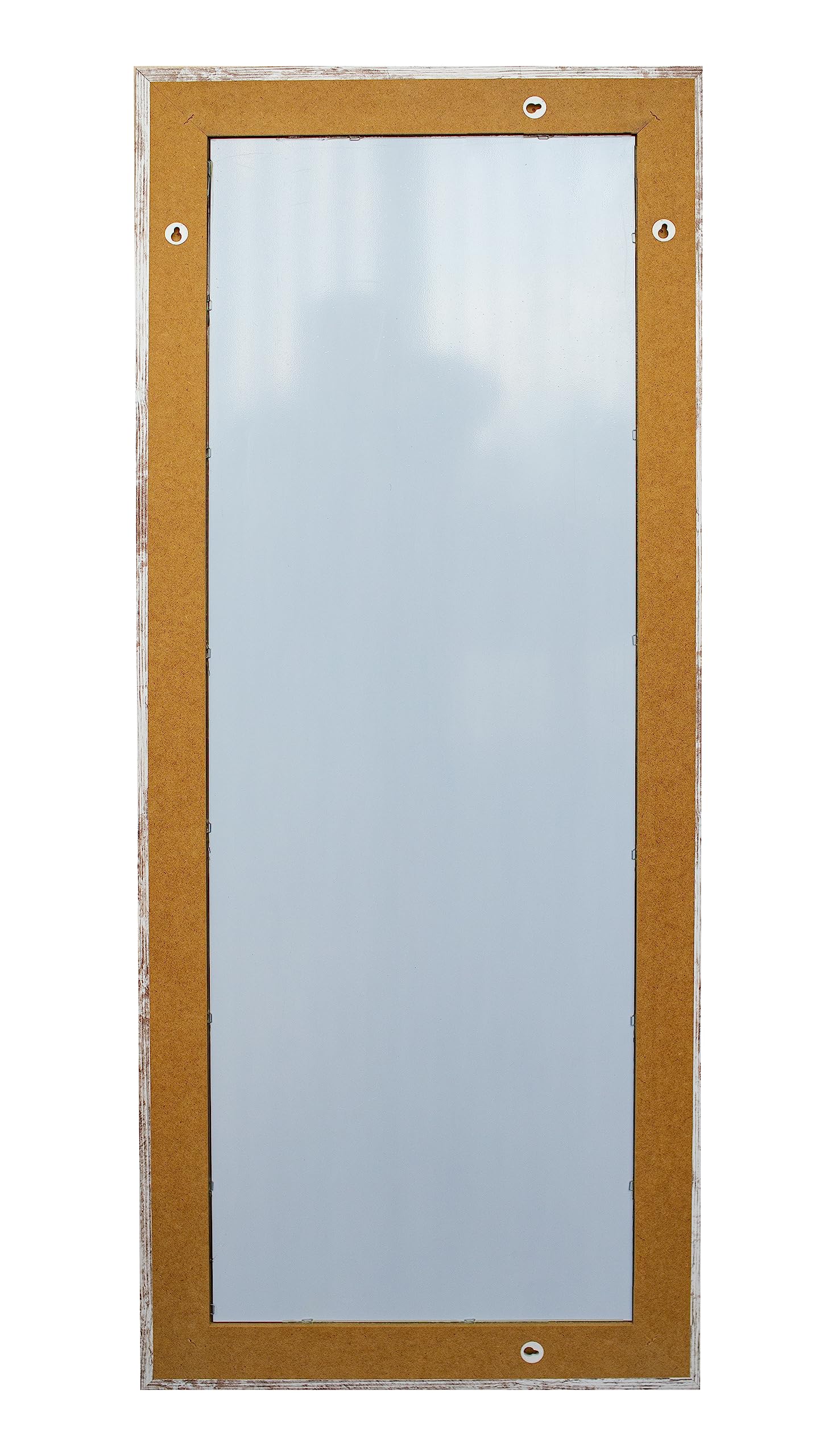 BD ART Espejo de pared decorativo para guardarropa, espejo de cuerpo entero, 120 x 50 cm, pino blanco