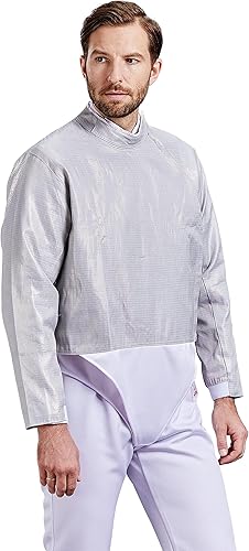 gangtiehun Bragas de esgrima para papel de aluminio y sable, chaqueta de sable eléctrica de esgrima, cojo de sable de acero inoxidable para hombres