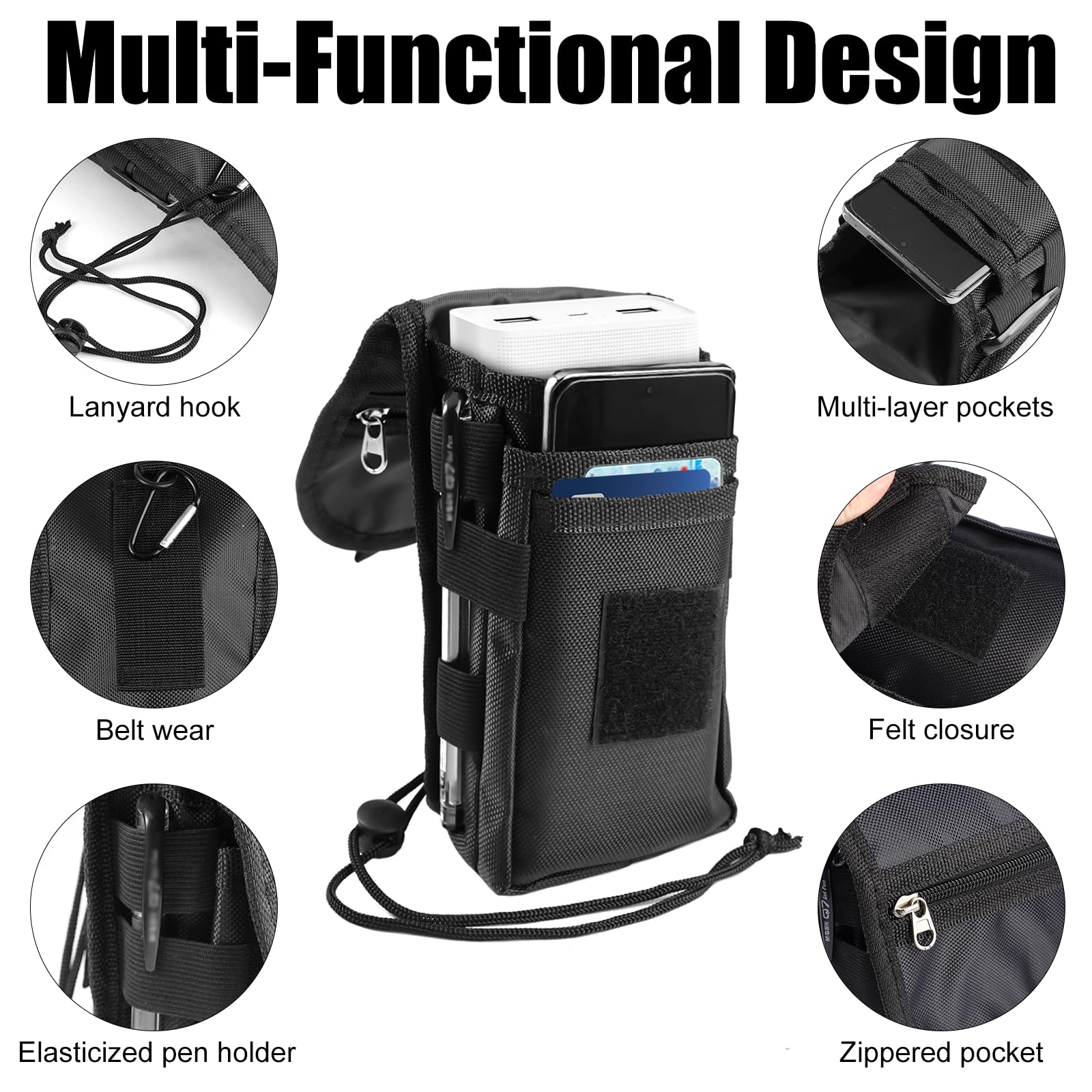 Custodia Da Cintura Per Fondina Universale Per Telefono Oxford - Foto 11