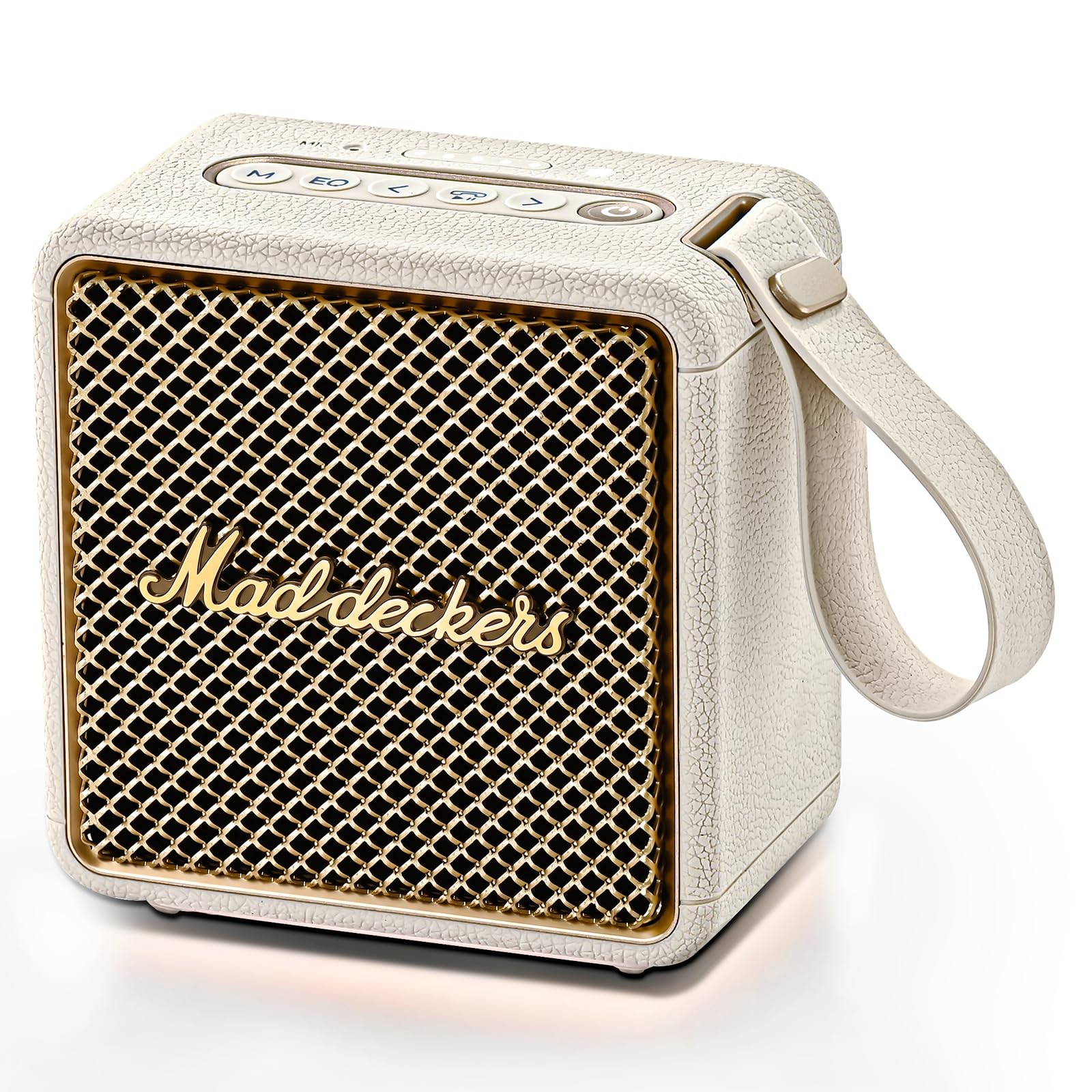 MG II Upgrade Bluetooth Lautsprecher, 24W RMS, Bluetooth 6.0, DSP-Klang, IP67 Wasser- und staubgeschützt, Lange Akkulaufzeit, RGB-Licht, TWS Stereo, 3 EQ-Modi, USB-C, AUX/TF/USB (Crème)