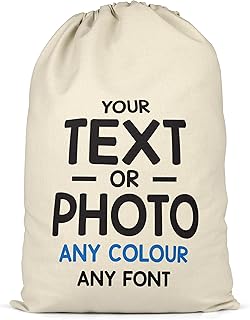 Shopagift Personalised Photo Image Message Sack for Christmas Xmas Birthday or Laundry Toy Bag X-Large 70cm x 50cm
