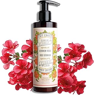 Panier des Sens – Lait Hydratant pour le Corps Naturel Géranium – Soin Pour Le Corps– à Huile d'Olive et Beurre de Karité - 97% d'Ingrédients Naturels - Fabriqué en France - 250ml