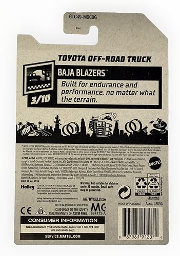 Miniatura 2 de Hot Wheels Camión todoterreno Toyota, [rojo] 4/250 Baja Blazers 3/10